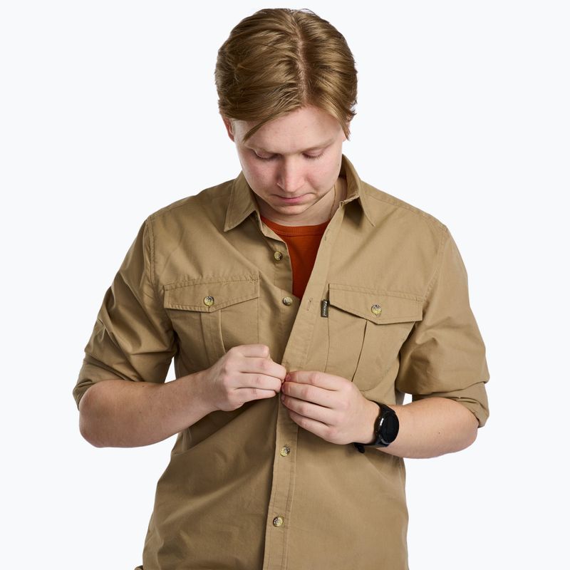 Men's Pinewood Safari LS sandstone shirt 3