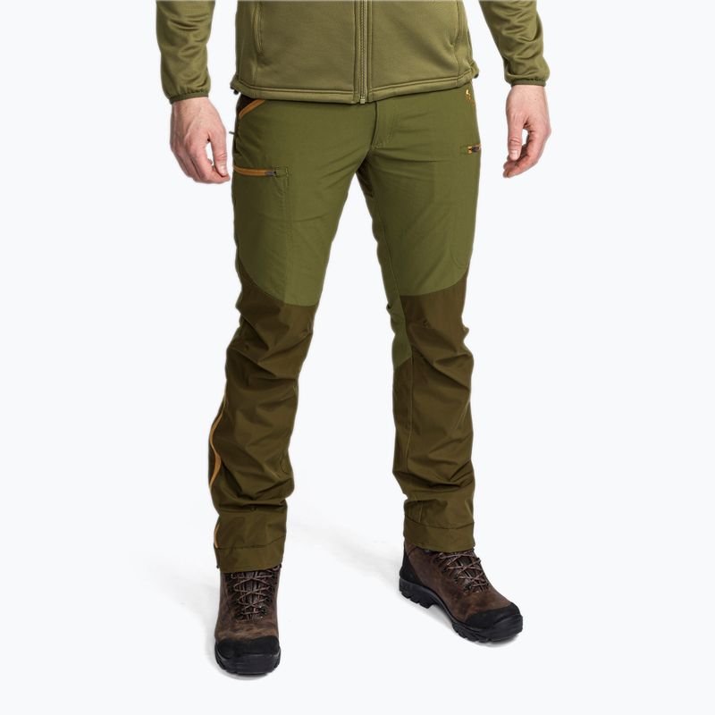 Men's waterproof trousers Pinewood Abisko olive green/hunter olive