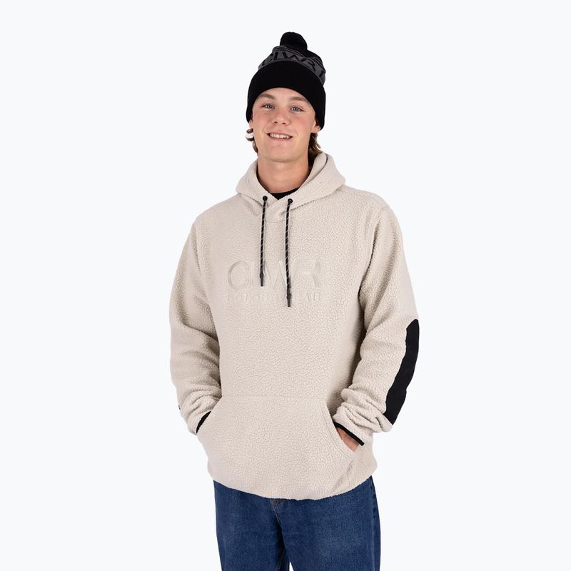 Men's sweatshirt Colourwear Teddy Hood 2.0 light beige