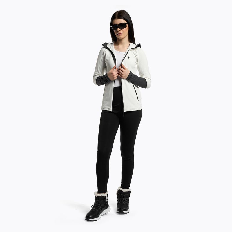 Women's ski sweatshirt Peak Performance Rider Zip Hood white G77089070 2
