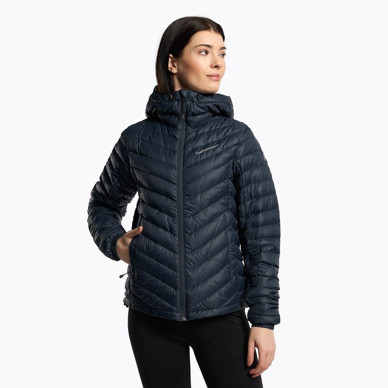 Women's ski jacket Peak Performance Frost Down Hood navy blue G76433040