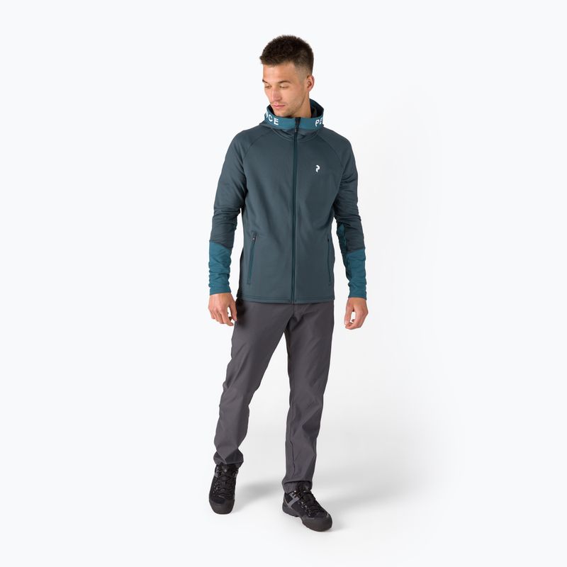 Men's Peak Performance Rider Zip Hood trekking sweatshirt blue G77244110 2