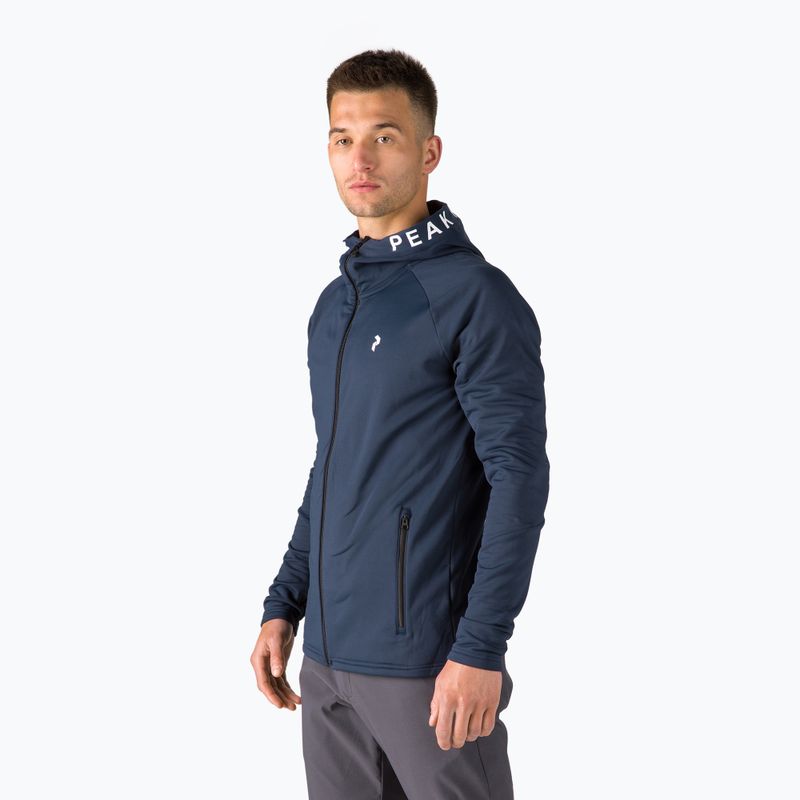 Men's Peak Performance Rider Zip Hood trekking sweatshirt navy blue G77244020