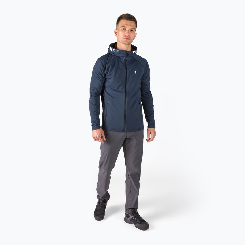 Men's Peak Performance Rider Zip Hood trekking sweatshirt navy blue G77244020 2