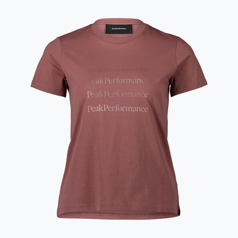 Women's trekking shirt Peak Performance Ground Tee brown G77286150