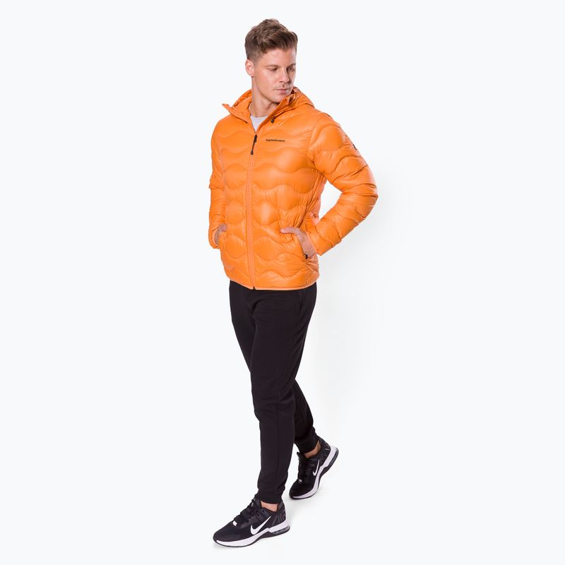 Men's Peak Performance Helium Down Hood Orange Jacket G77243110 2