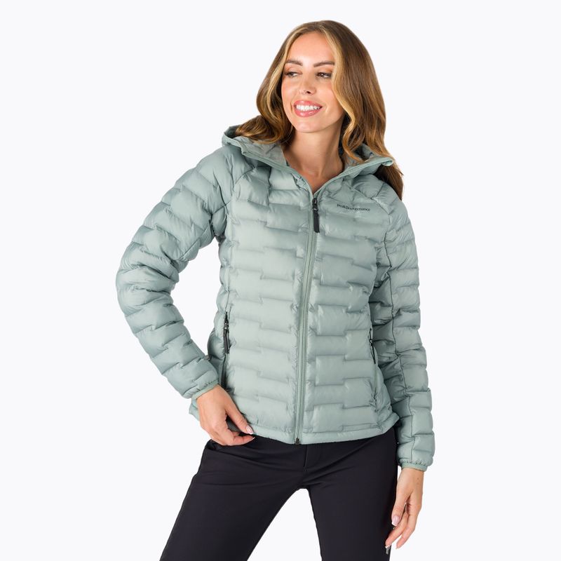 Peak Performance women's down jacket Argon Light Hood green G77254070