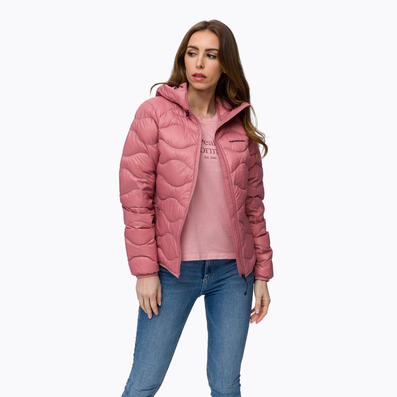 Peak Performance women's down jacket Helium Down Hood pink G77238030