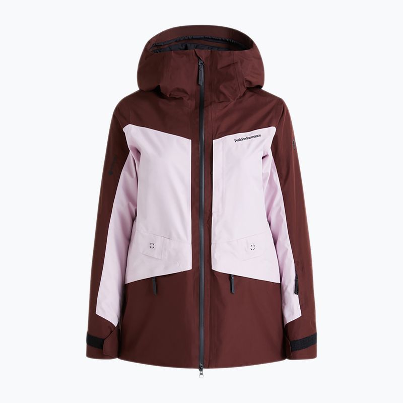 Women's Peak Performance Gravity 2L GoreTex ski jacket pink and brown G78250010 7