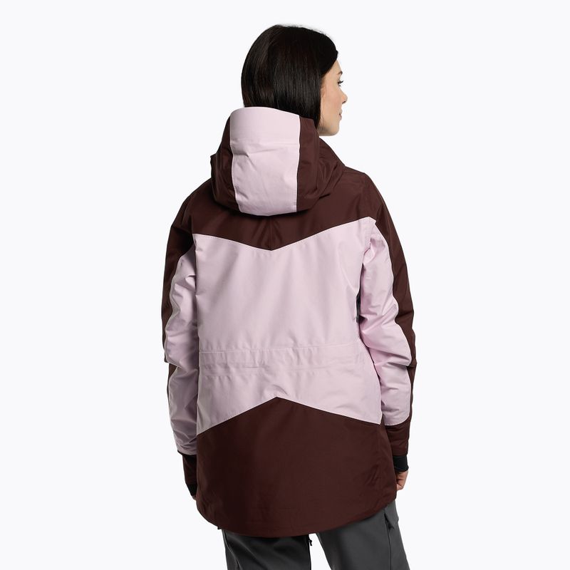Women's Peak Performance Gravity 2L GoreTex ski jacket pink and brown G78250010 3