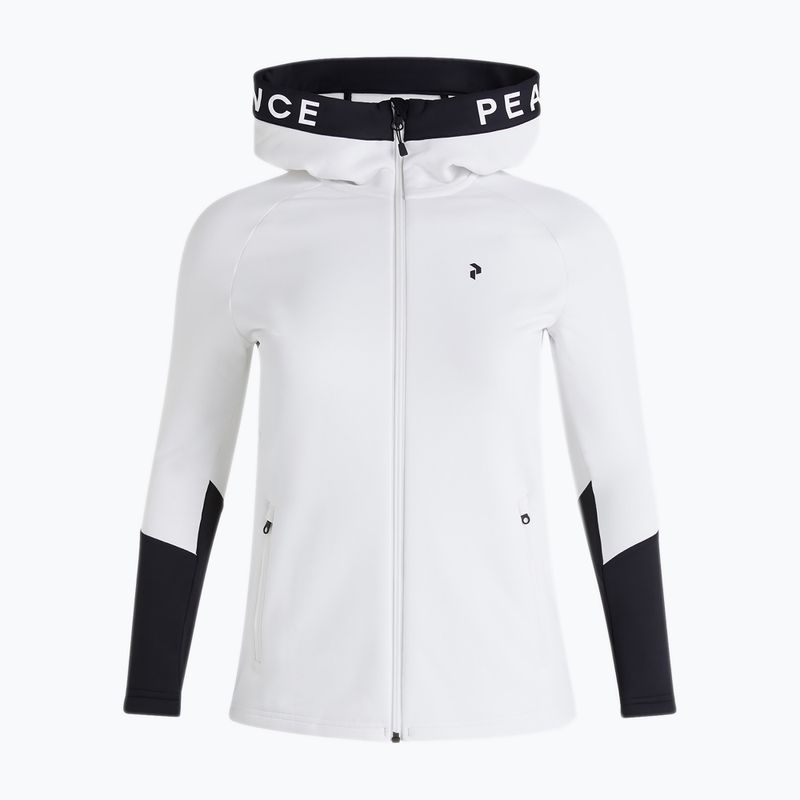Women's trekking sweatshirt Peak Performance Rider Zip Hood white and black G78834020
