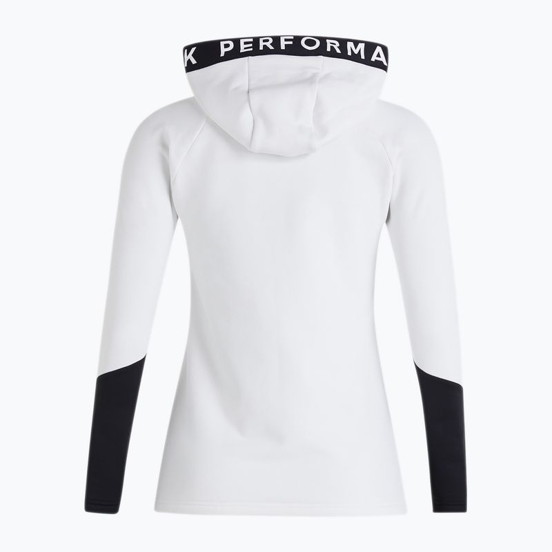 Women's trekking sweatshirt Peak Performance Rider Zip Hood white and black G78834020 2