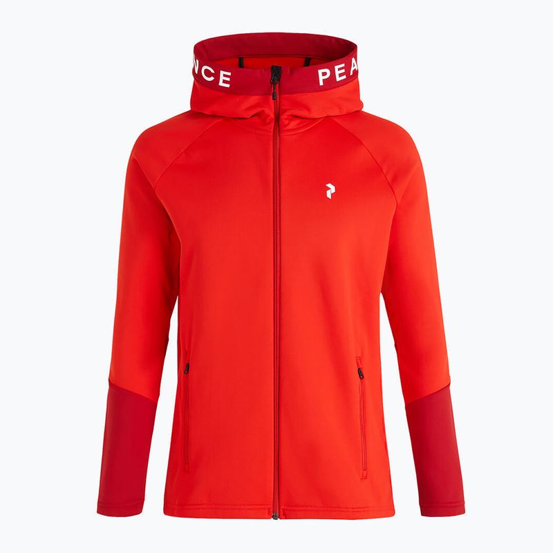 Men's Peak Performance Rider Zip Hood trekking sweatshirt red G78833010