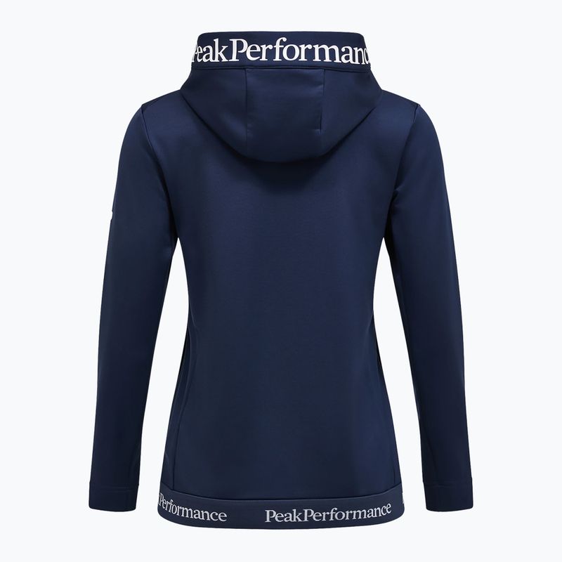 Women's Peak Performance Rider Tech Zip Hood blue shadow sweatshirt 4