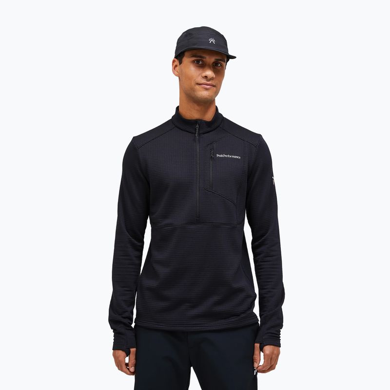 Men's fleece sweatshirt Peak Performance Trail Polartec Power Grid Half Zip black