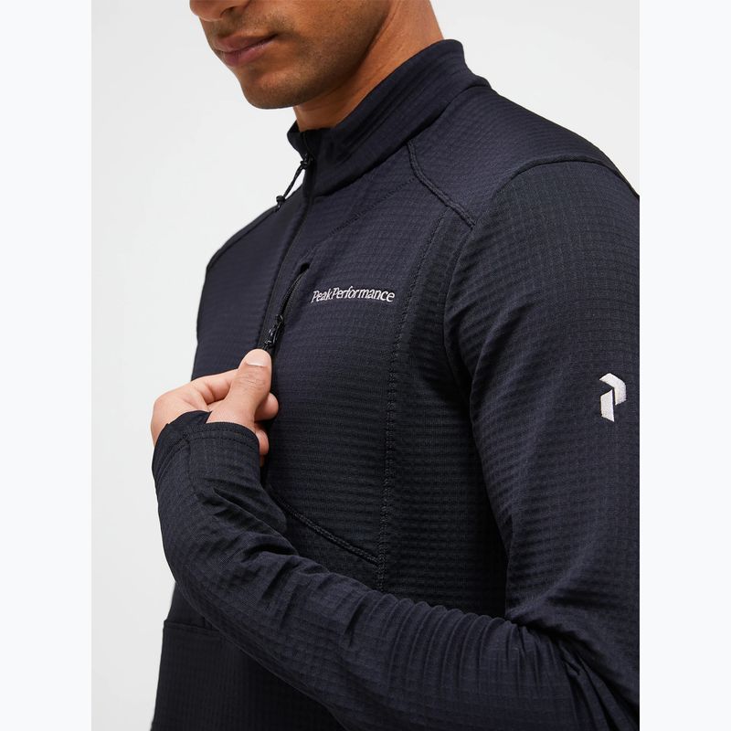 Men's fleece sweatshirt Peak Performance Trail Polartec Power Grid Half Zip black 3