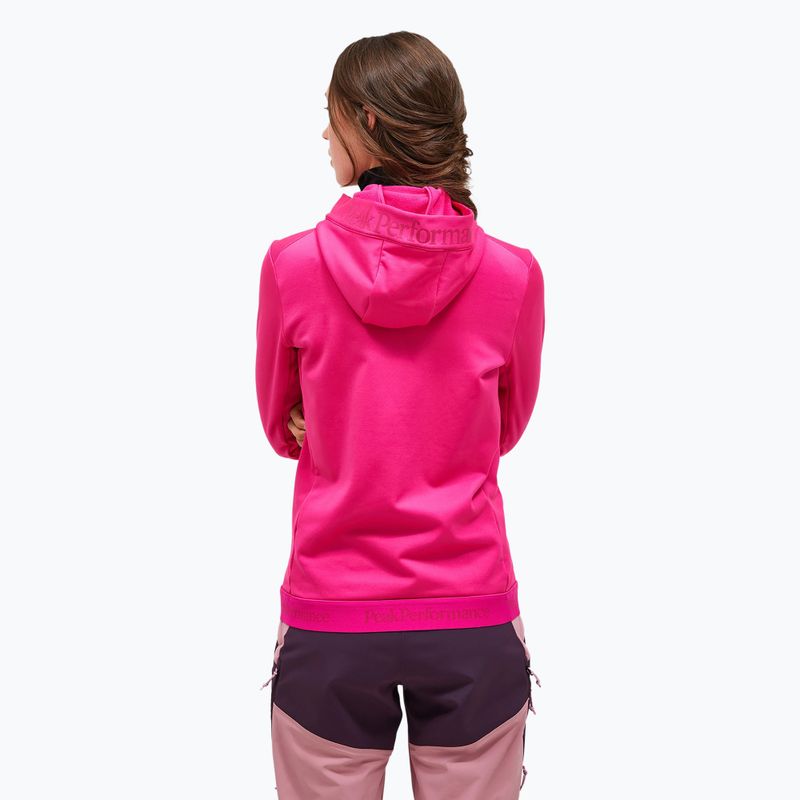 Women's Peak Performance Rider Tech Zip Hood sweatshirt beetroot purple 3