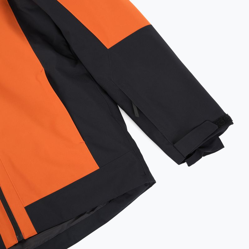 Men's Peak Performance Rider Tech Insulated gold flame/black ski jacket 4