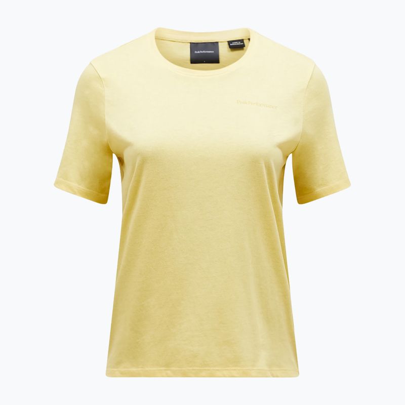 Peak Performance women's Explore Logo t-shirt mellow yellow 3