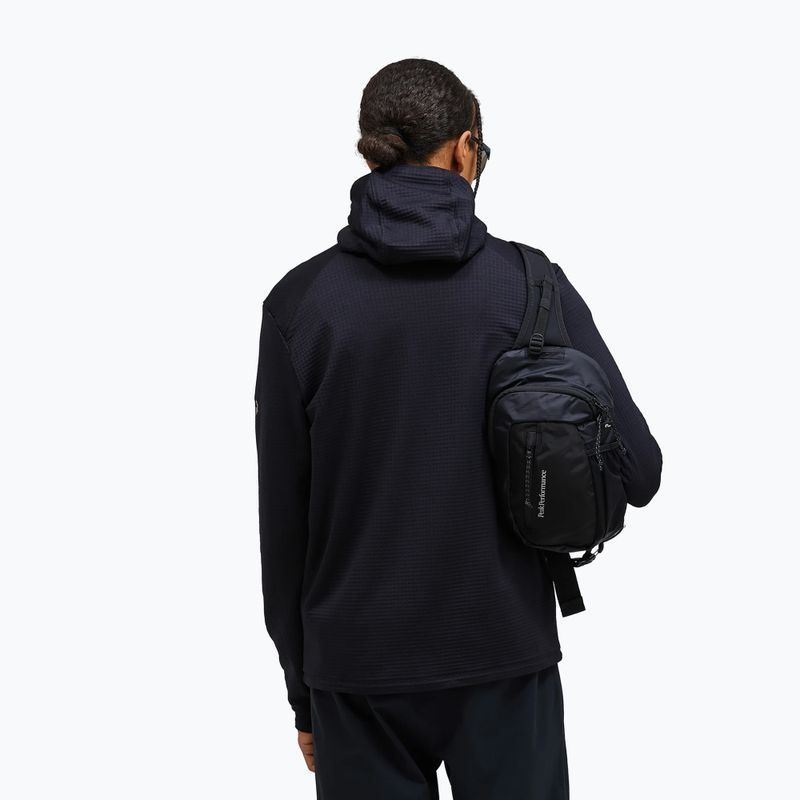 Men's fleece sweatshirt Peak Performance Trail Polartec Power Grid Half Zip Hood black 2