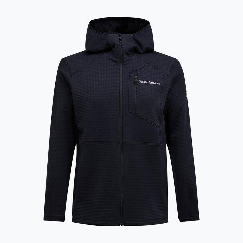 Men's fleece sweatshirt Peak Performance Trail Polartec Power Grid Half Zip Hood black 4