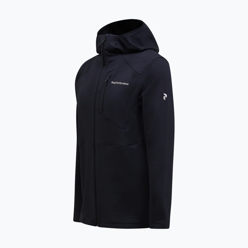 Men's fleece sweatshirt Peak Performance Trail Polartec Power Grid Half Zip Hood black 6