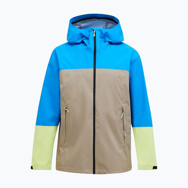 Men's Peak Performance Trail Hipe Shell Jacket brilliant blue/beige/ sunny 5