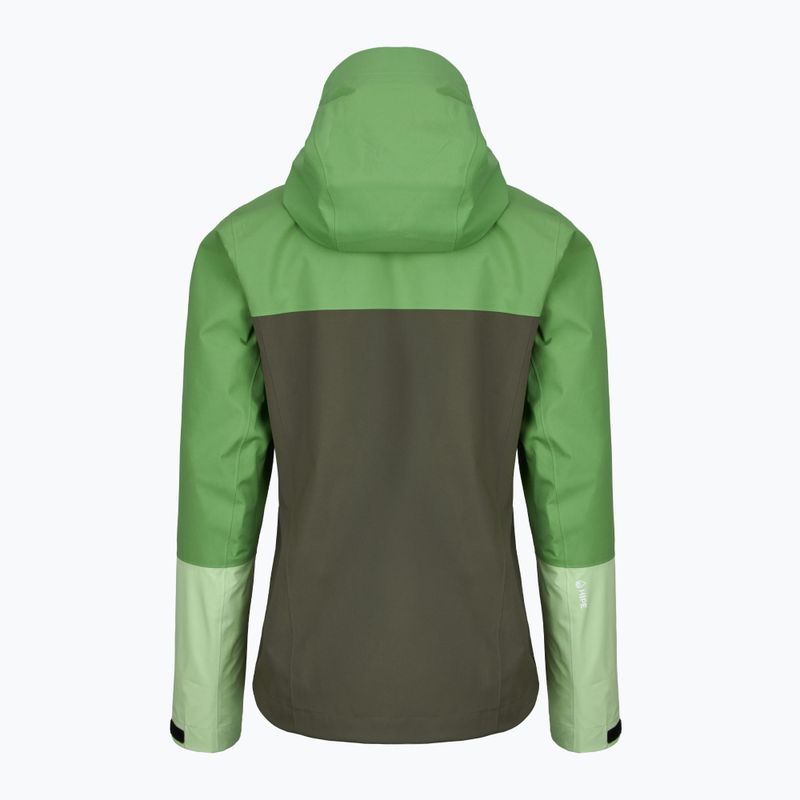 Women's Peak Performance Trail Hipe Shell Jacket peppermint/pine needle/vivid rain jacket 2