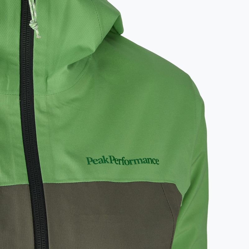 Women's Peak Performance Trail Hipe Shell Jacket peppermint/pine needle/vivid rain jacket 3