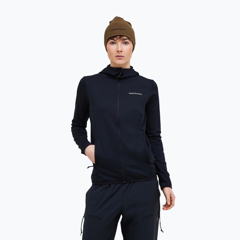 Women's trekking sweatshirt Peak Performance Light Zip Hood black