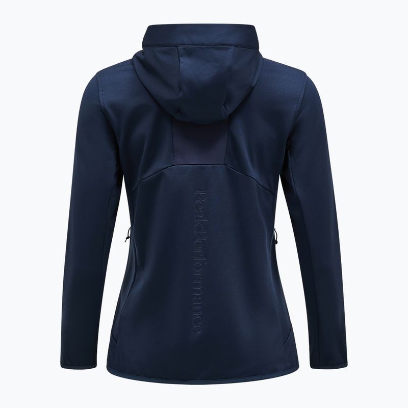 Women's Peak Performance Utility Light Zip blue shadow sweatshirt 2