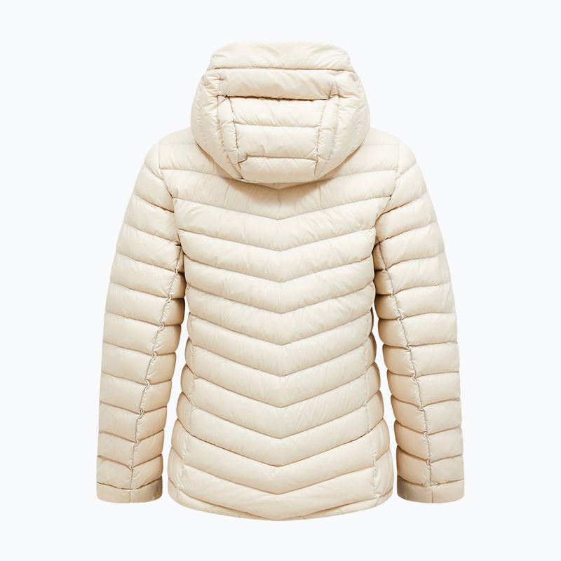 Women's down jacket Peak Performance Frost Down Hood Jacket Sand Fog 2
