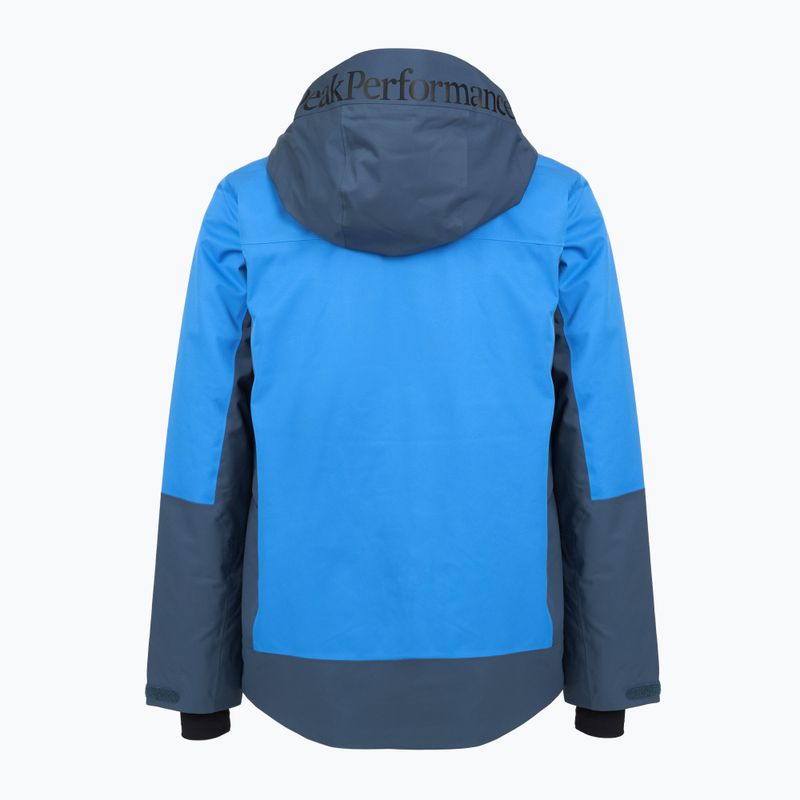 Men's ski jacket Peak Performance Rider Tech Insulated azure ascent/mountain lake 2