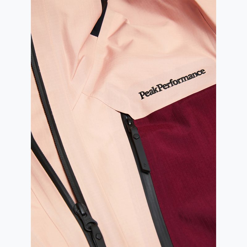Women's ski jacket Peak Performance Vertical Gore-Tex Pro Jacket peach fuzz/vertical zenith 4