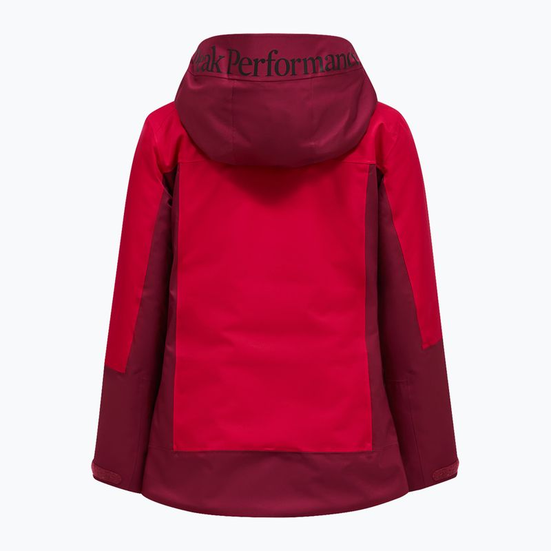 Women's ski jacket Perak Performance Rider Tech Insulated vertical zenith/tech burgundy 2