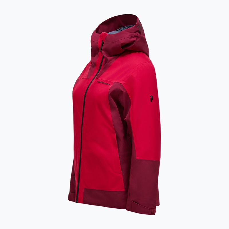 Women's ski jacket Perak Performance Rider Tech Insulated vertical zenith/tech burgundy 3