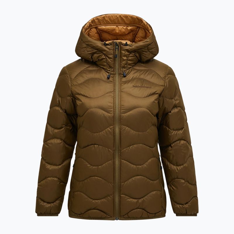 Women's down jacket Peak Performance Helium Down Hood meadow moss/sierra sand 6