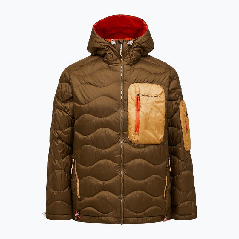 Men's down jacket Peak Performance Helium Utility Down meadow moss/sierra sand 7