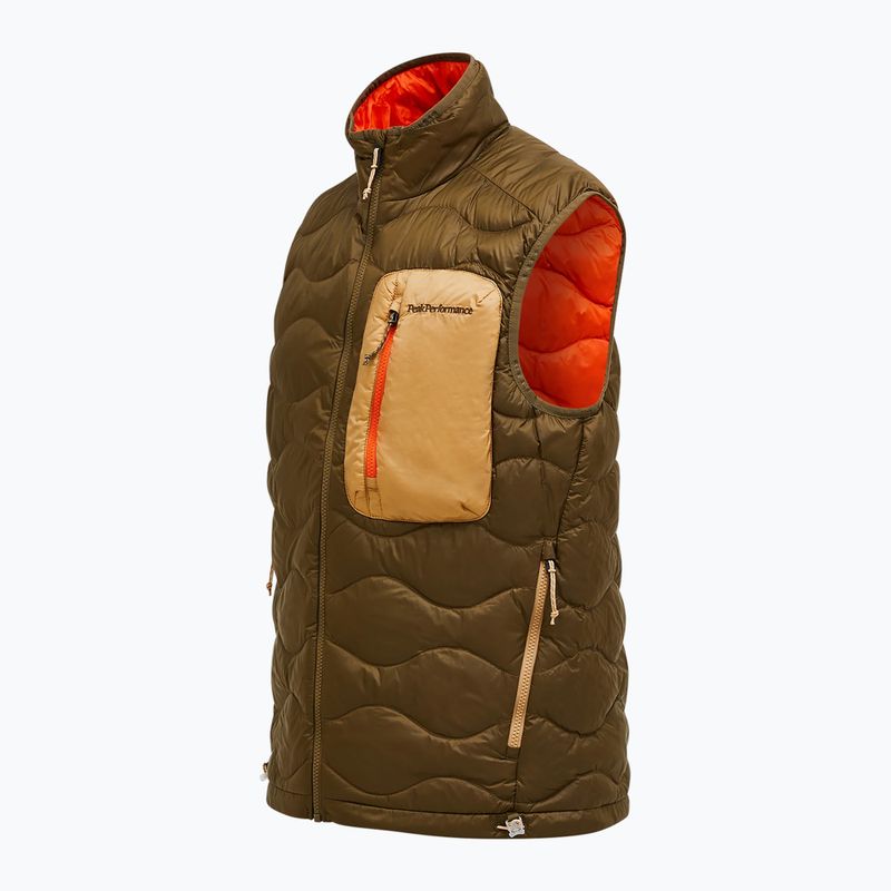 Men's gilet Peak Performance Helium Utility Down meadow moss/shard sierra sand 8