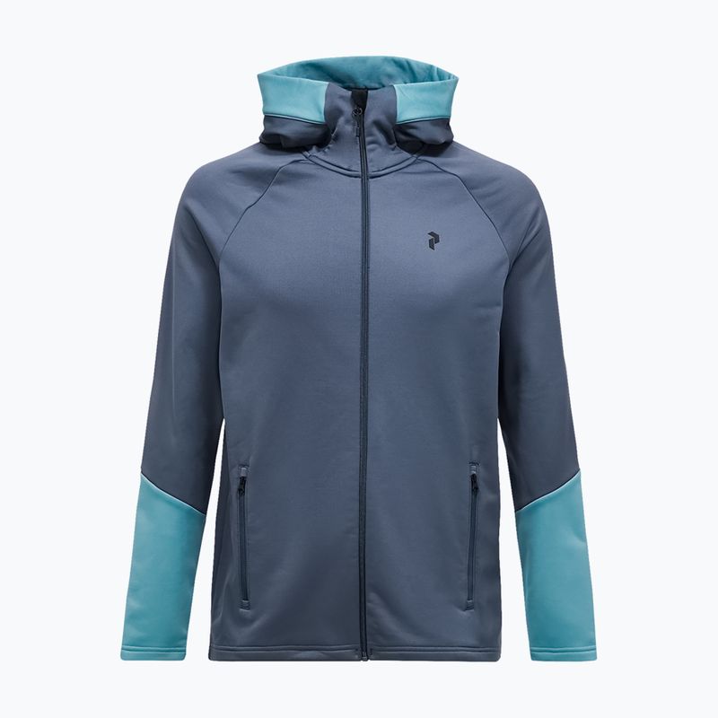 Men's sweatshirt Peak Performance Rider Essentials Zip Hood Mountain Mist/Deluded Vision