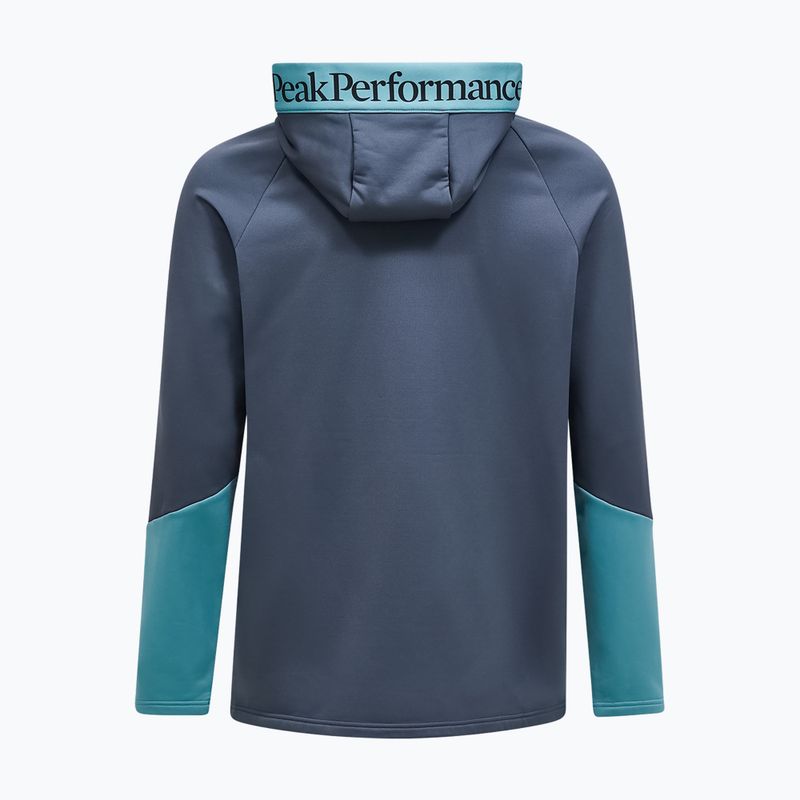 Men's sweatshirt Peak Performance Rider Essentials Zip Hood Mountain Mist/Deluded Vision 2