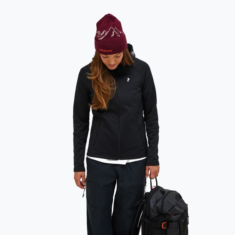 Women's sweatshirt Peak Performance Rider Essentials Zip Hood black/black 4