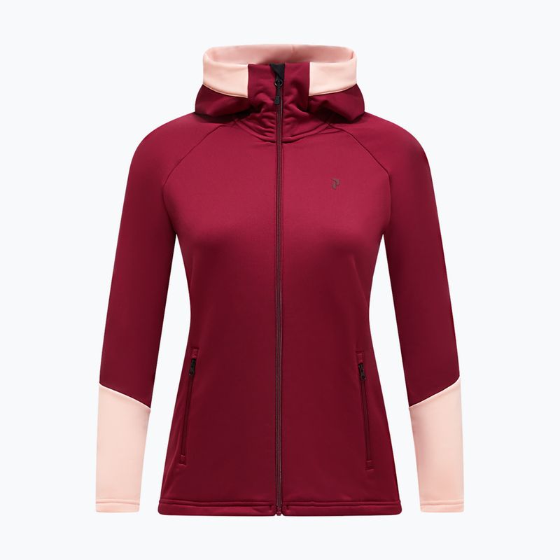 Women's sweatshirt Peak Performance Rider Essentials Zip Hood Vertical Zenith/Peach Fuzz