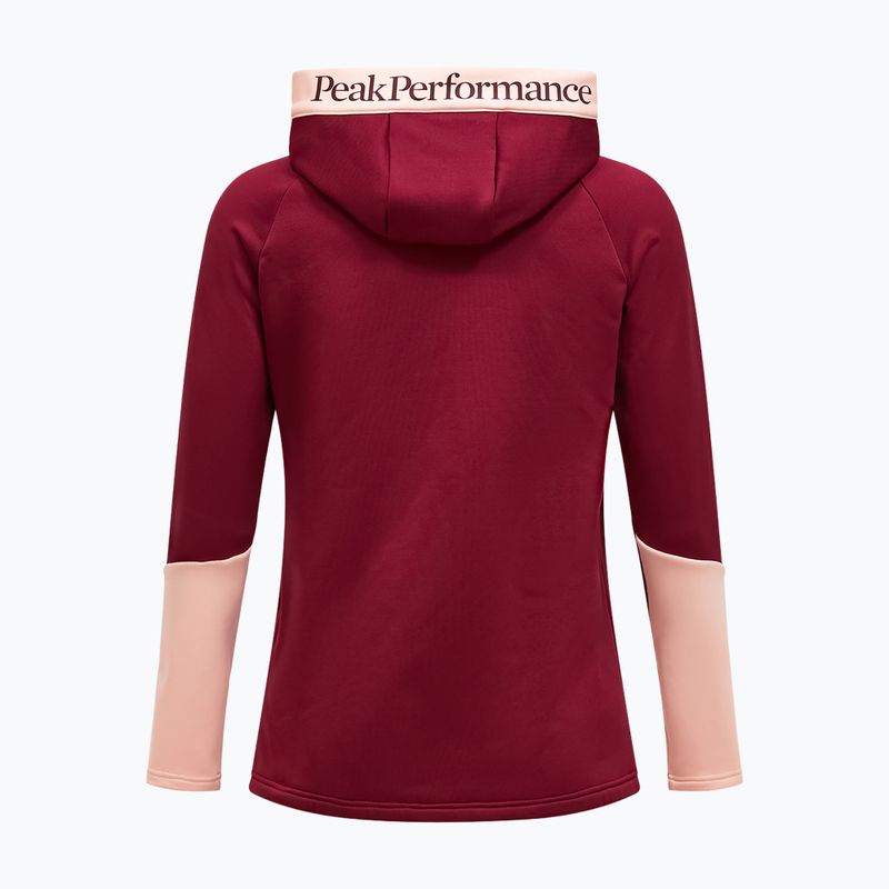 Women's sweatshirt Peak Performance Rider Essentials Zip Hood Vertical Zenith/Peach Fuzz 2