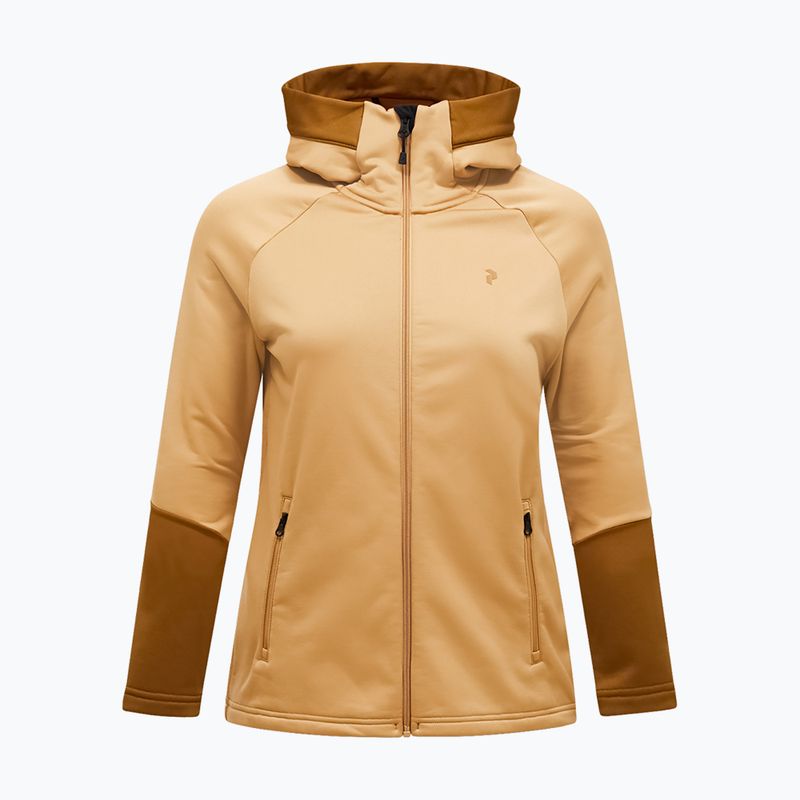 Women's sweatshirt Peak Performance Rider Essentials Zip Hood Sierra Sand/Earthy Summit