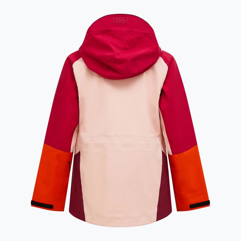 Women's ski jacket Peak Performance Visilight GTX C-Knit 3L tech burgundy/peach fuzz 8