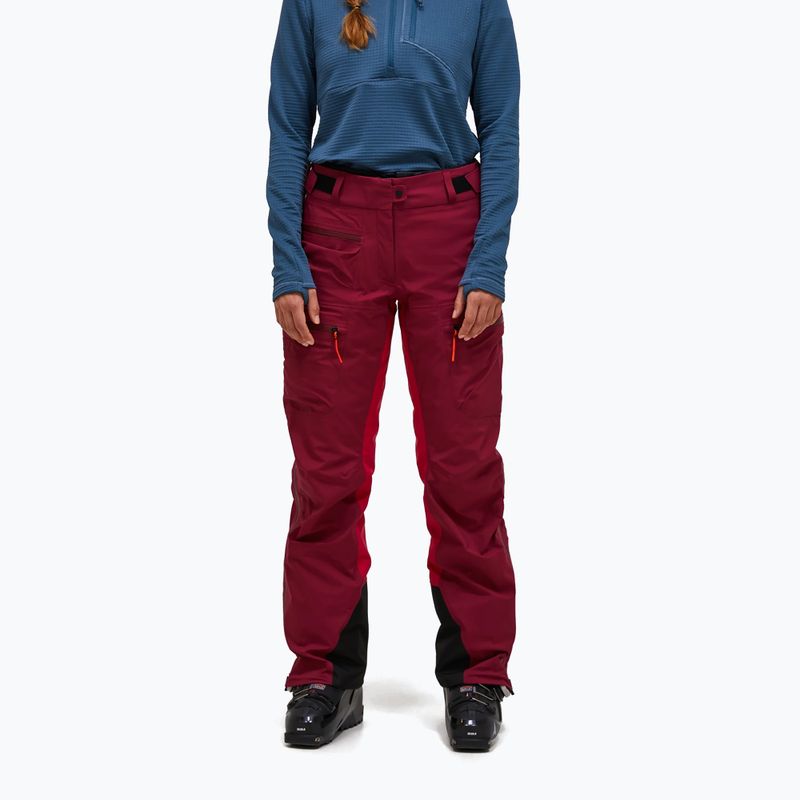 Women's ski trousers Peak Performance Vislight GTX C-Knit 3L vertical zenith/tech burgundy