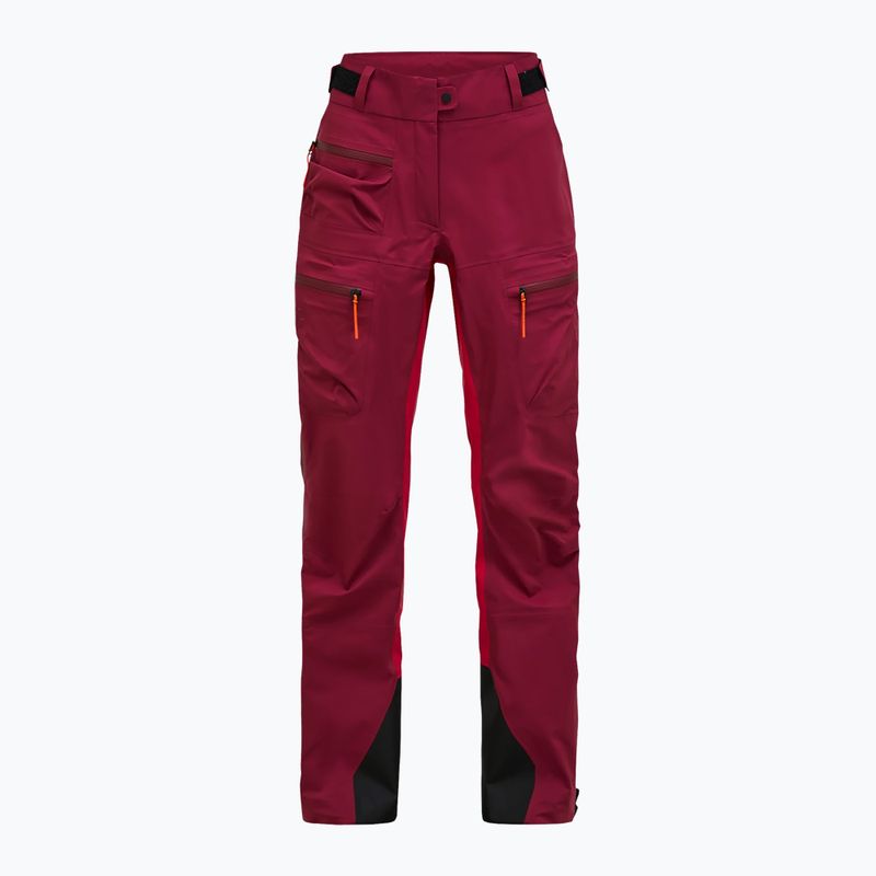 Women's ski trousers Peak Performance Vislight GTX C-Knit 3L vertical zenith/tech burgundy 6