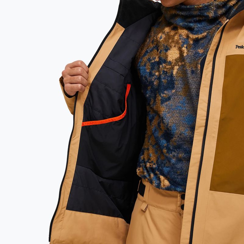 Men's ski jacket Peak Performance Edge Insulated sierra sand/earthy summit 6