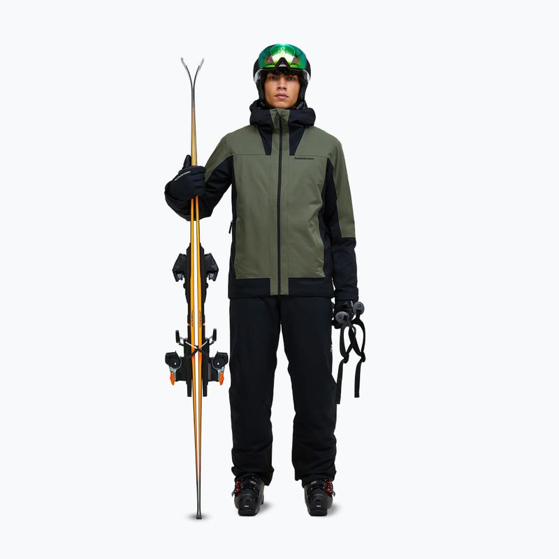 Men's ski jacket Peak Performance Rider Tech Insulated pine needle/black 2